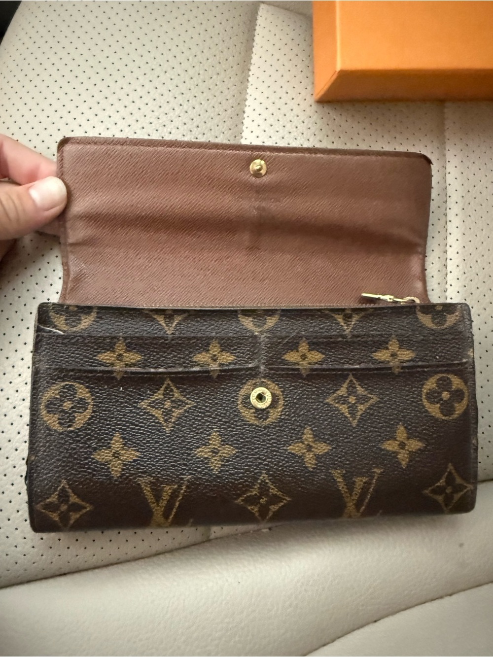 Louis Vuitton Monogram Canvas Long Wallet - Brown and Gold - Picture 4 of 16